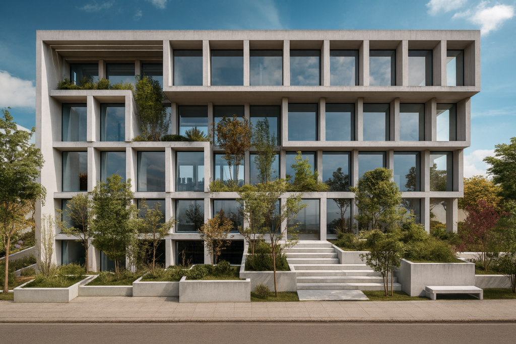 Mid-Rise Office Building – Contemporary Aluminium Facade & Window Systems