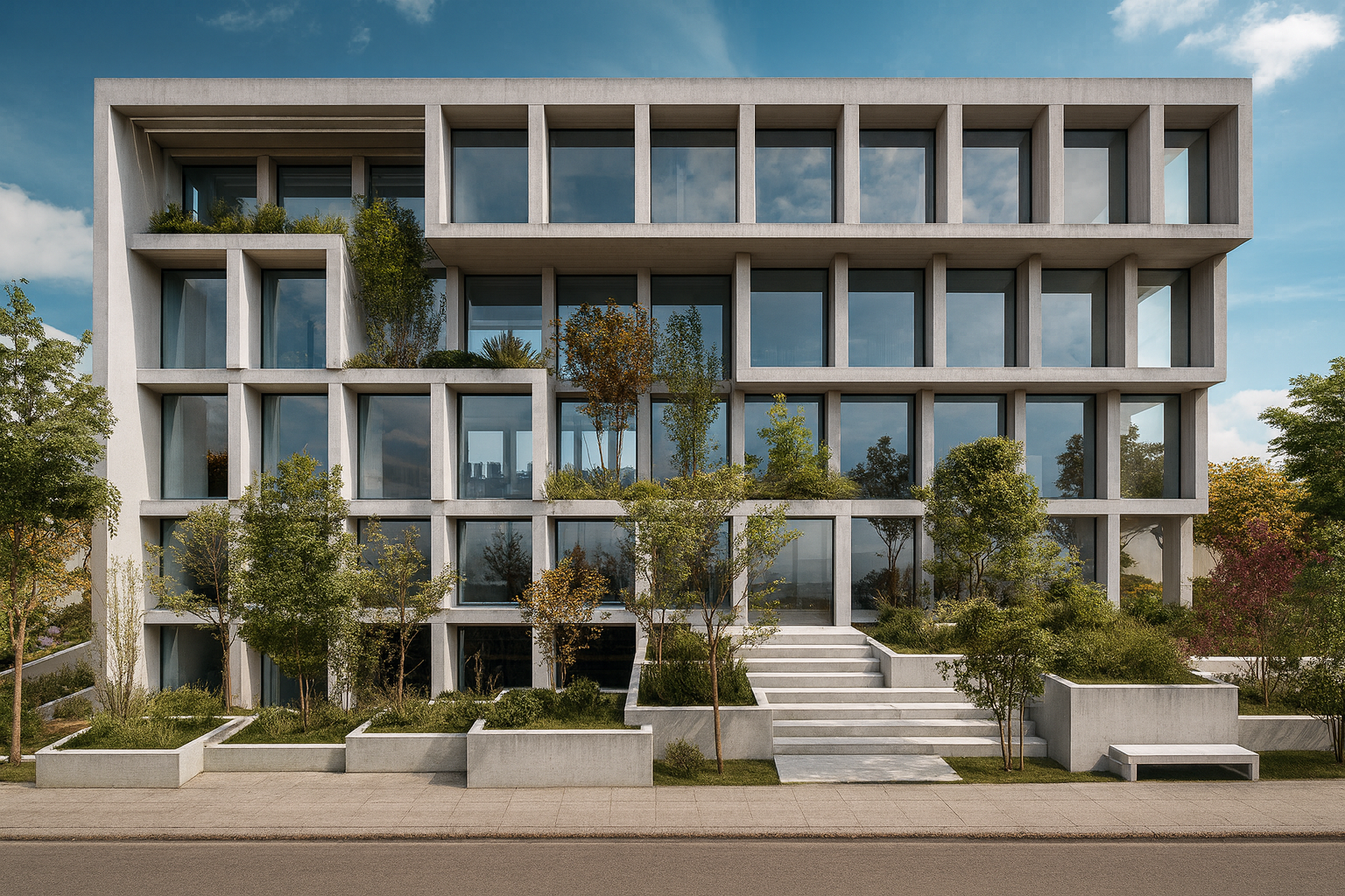 Mid-Rise Office Building – Contemporary Aluminium Facade & Window Systems