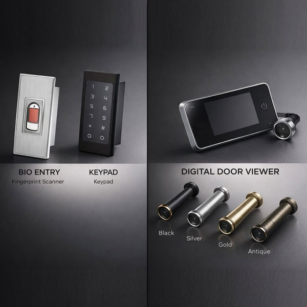 Premium accessories for aluminium pivot entrance doors