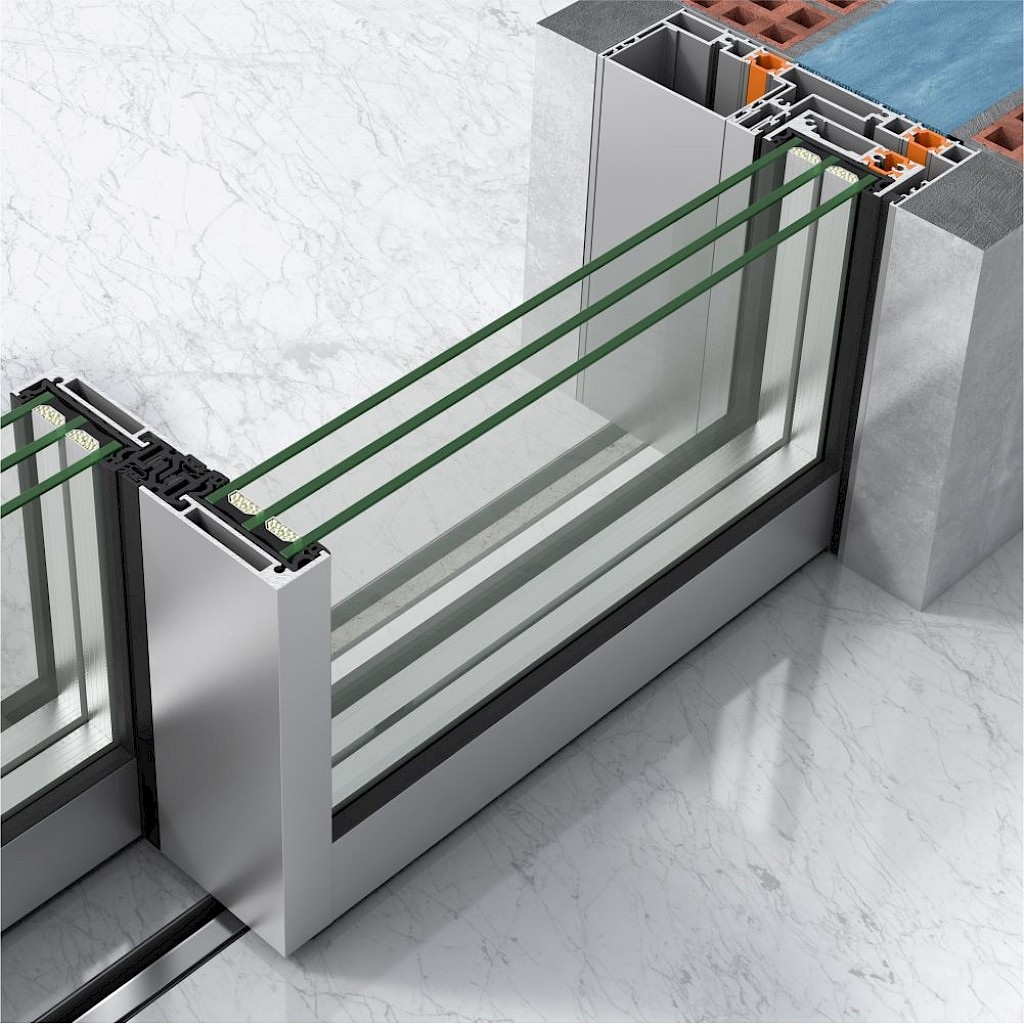 ALUMIL SUPREME S650 PHOS Eclipse concealed sliding system section