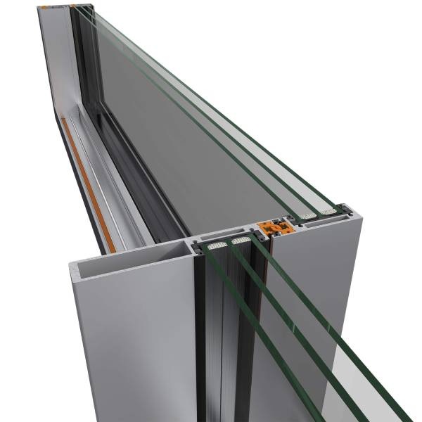 Thermally broken European aluminum minimal window profile for high performance Canada projects