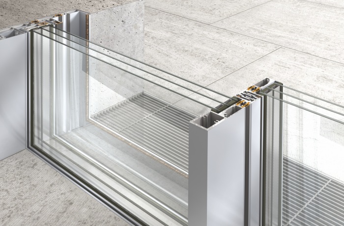 ALUMIL SUPREME S650 PHOS minimal sliding aluminium profile detail