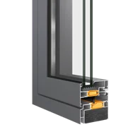 ALUMIL SMARTIA S85 thermally insulated aluminium window profile cross section