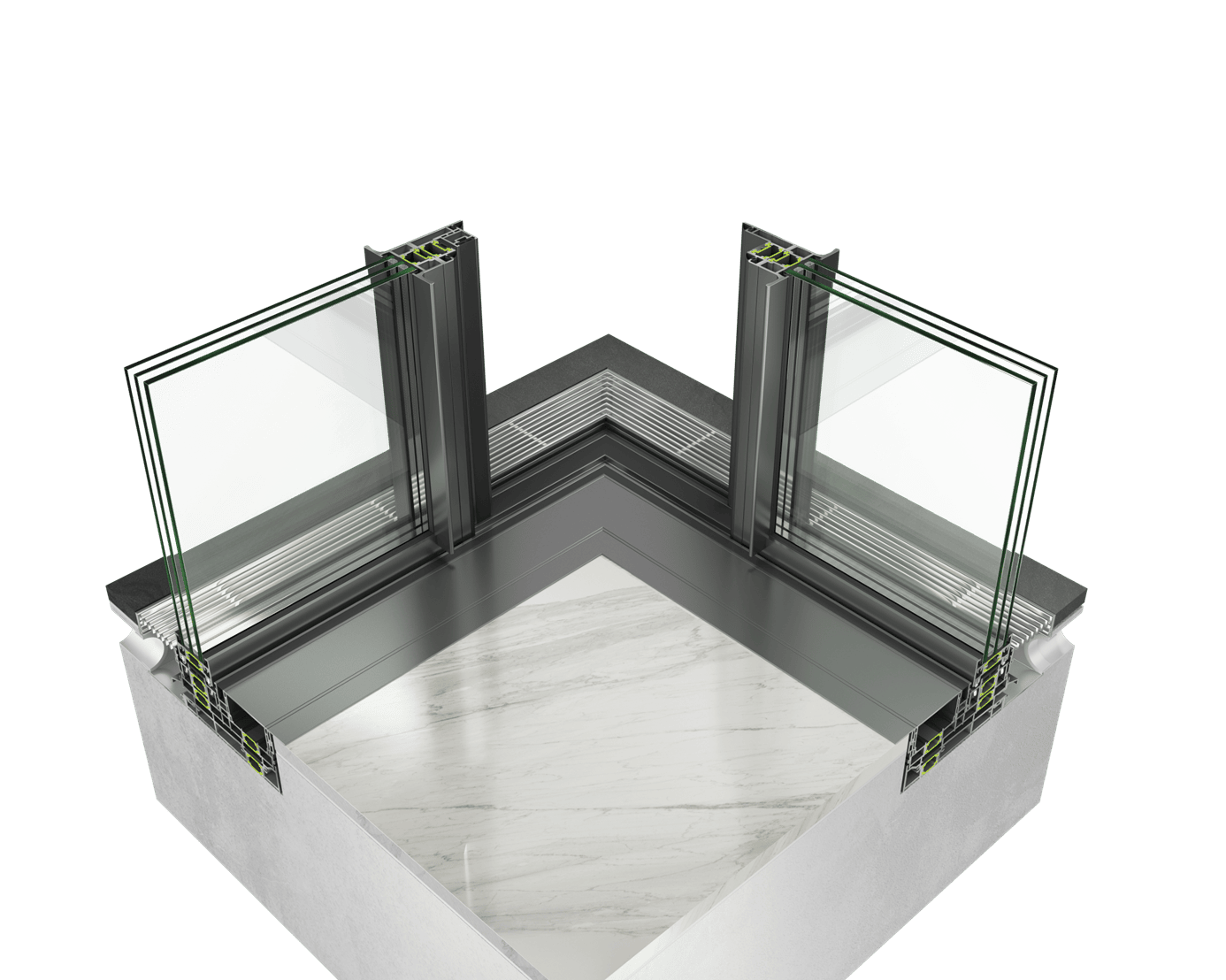 EUROPA EMF 60 Hybrid minimal corner technical section