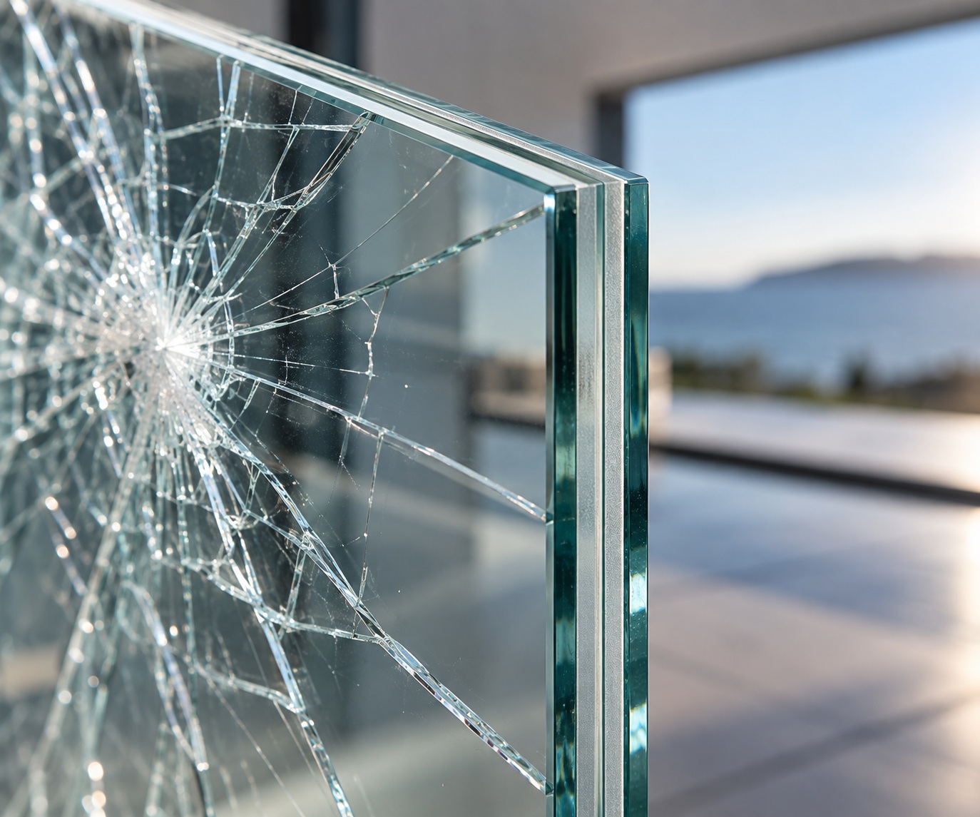 Laminated security and safety glass with PVB interlayer for anti-vandal glazing