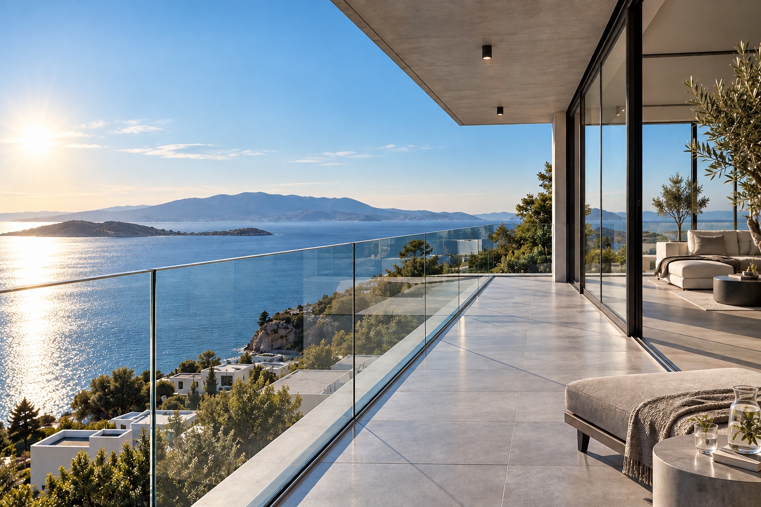 Saint-Gobain SECURIT tempered safety glass used in architectural balustrade glazing