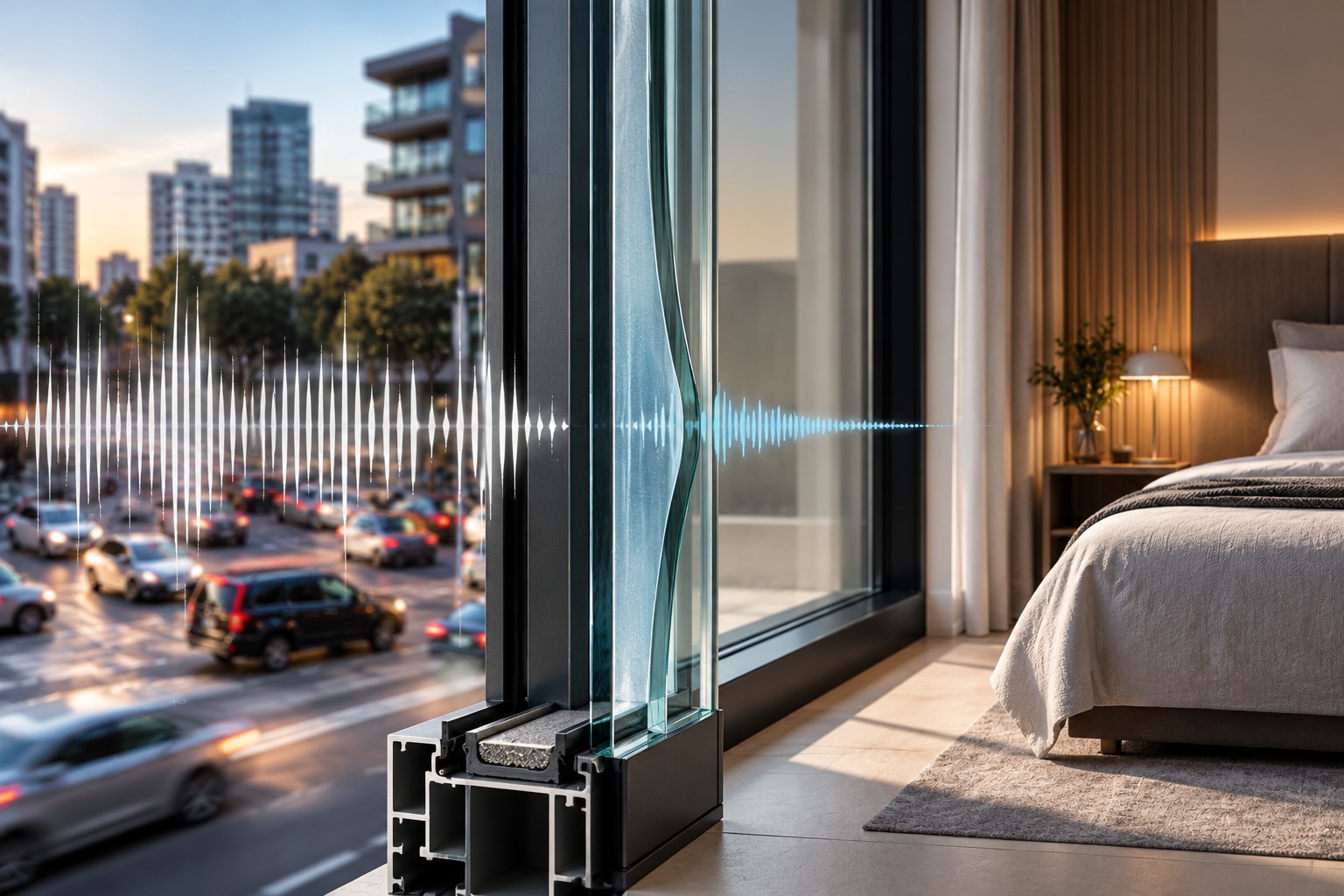 Saint-Gobain STADIP SILENCE acoustic laminated glazing with PVB Silence sound insulation