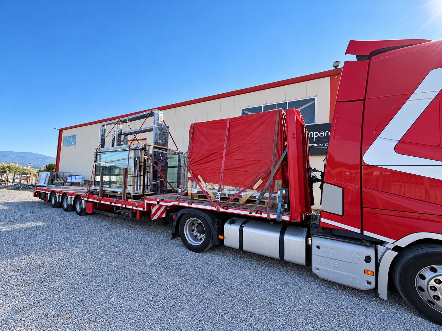 Mparolas aluminium windows prepared for transport to Belgium