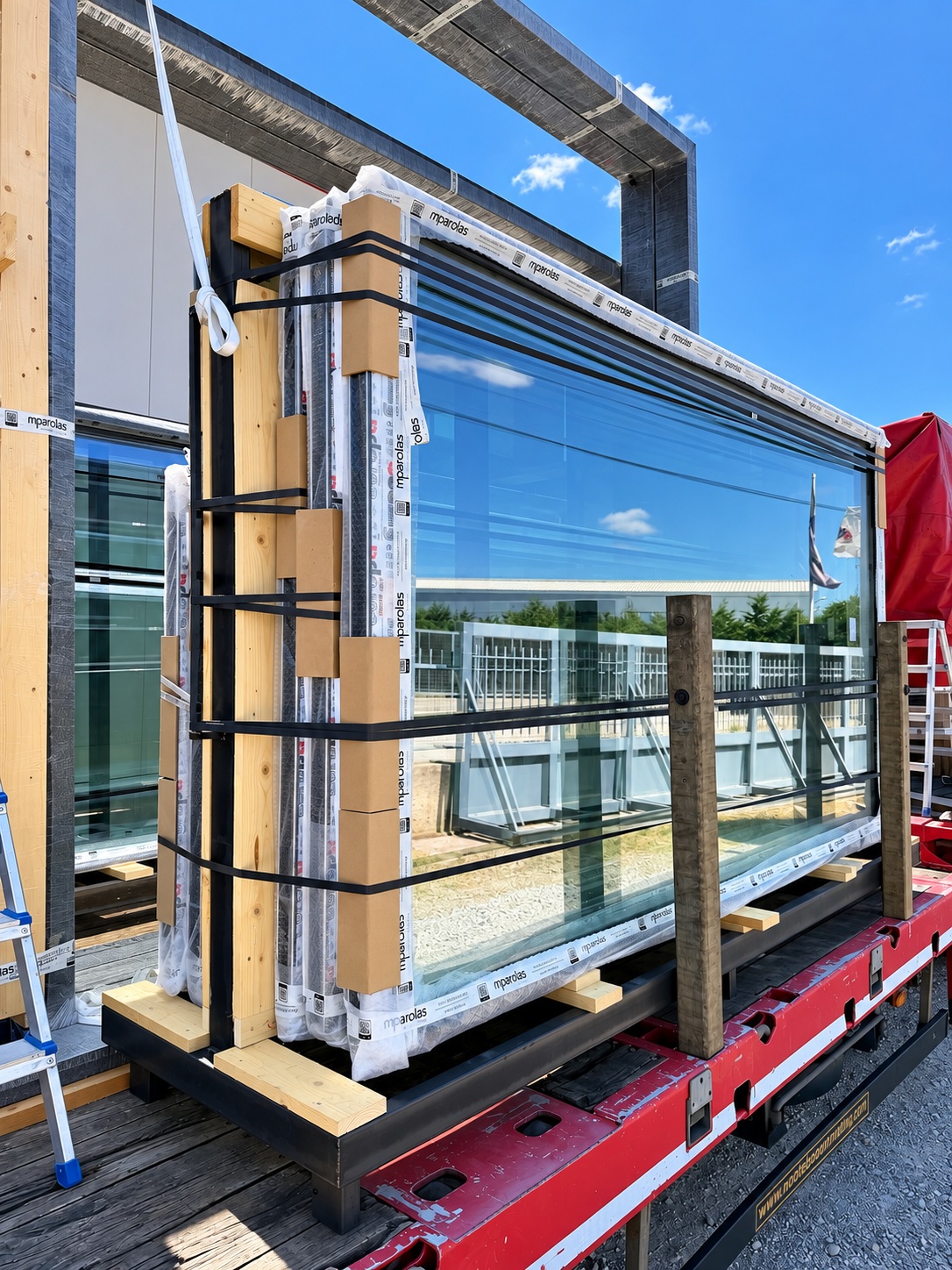 EUROPA EMF60 Hybrid minimal aluminium windows prepared for export to Belgium